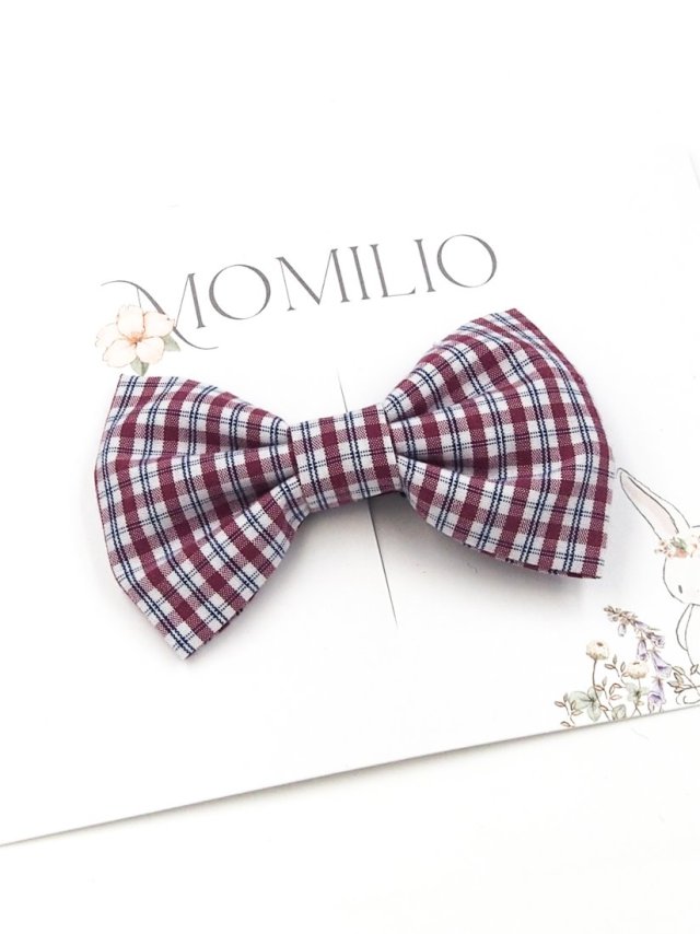 Spinka do włosów kokarda w kratkę Charlotte