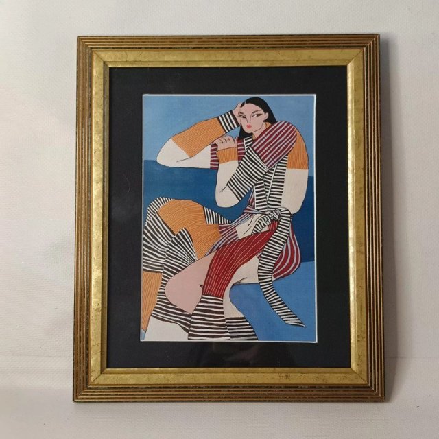 Grafika w ramce "Kobieta" vintage