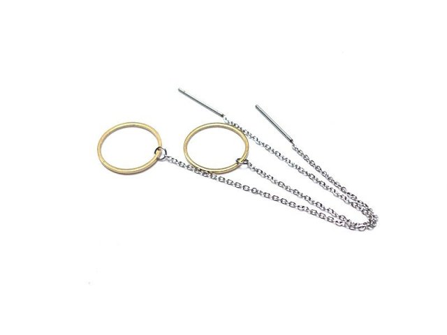 Alloys collection /Ring gold/ - kolczyki