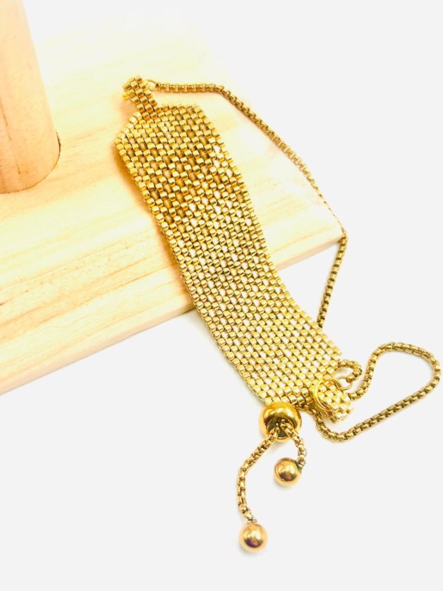 Bransoletka w kolorze złota z koralików Miyuki :)