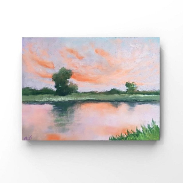 Nad wodą- praca wykonana pastelami