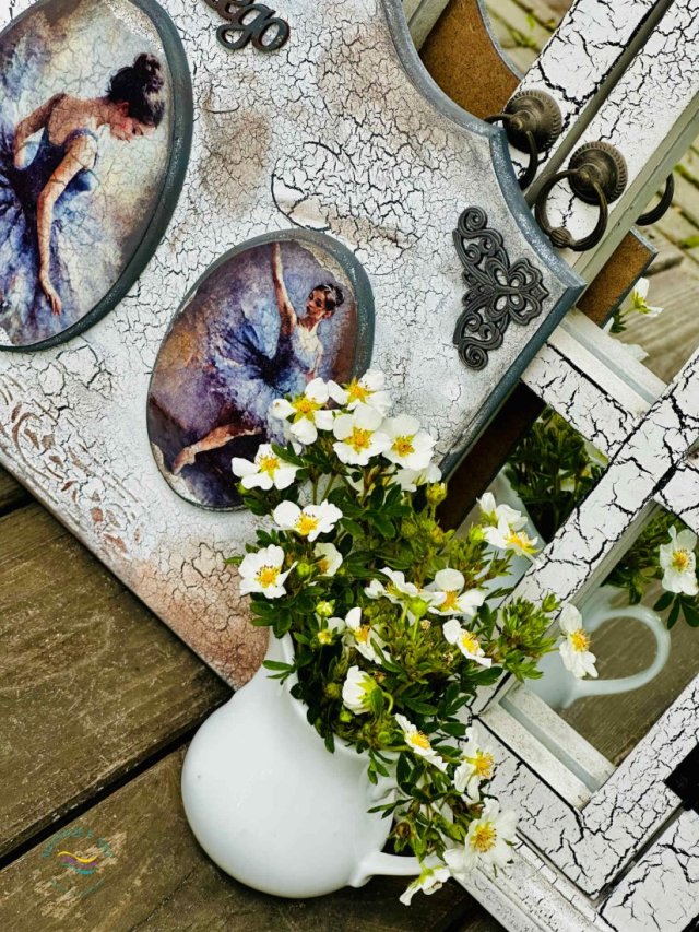 Obraz dekoracyjny z motywem baletnic z życzeniami "Wszystkiego najlepszego"