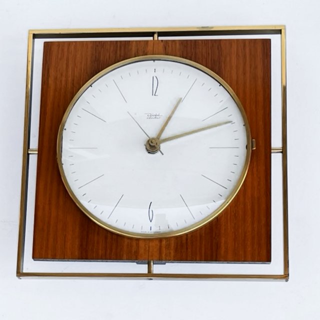 Zegar ścienny Diehl vintage, elegancki modernizm, Niemcy lata 70.