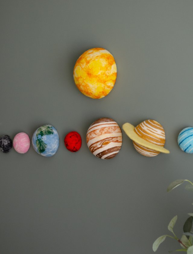 Układ słoneczny z filcu • Edukacyjna ozdoba ścienna do pokoju dziecka