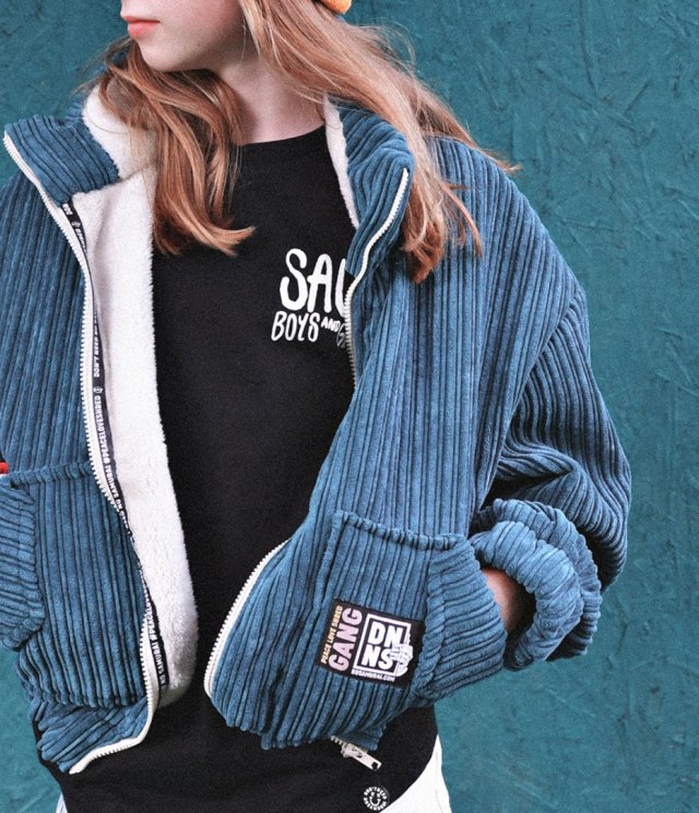 Sztruksowa Kurtka Teddy Ocean Green S/M