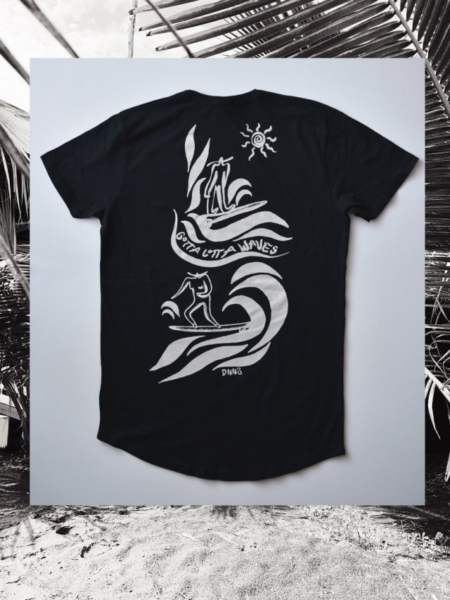 Czarny Długi T-shirt z Bawełny Organicznej S