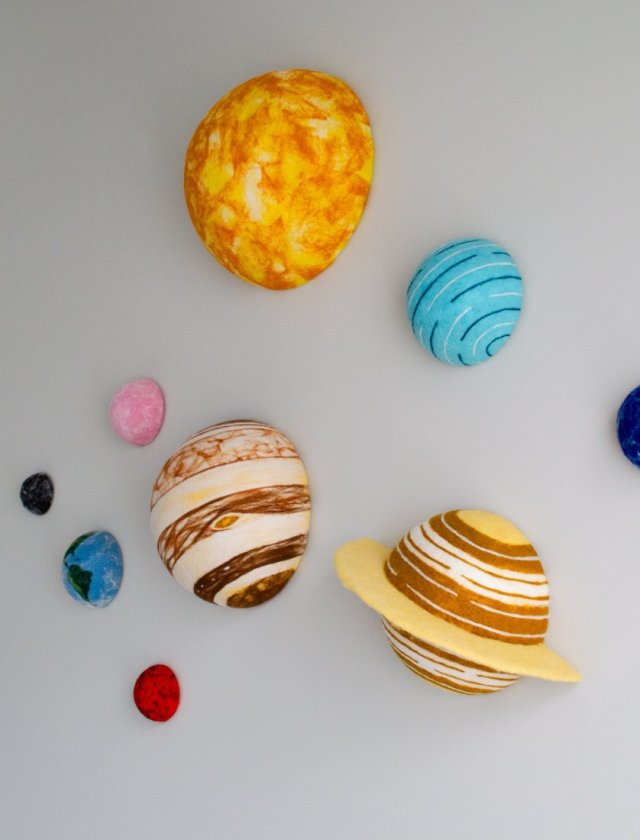 Filcowe planety układu słonecznego • Ozdoba kosmiczna do pokoju dziecka lub klasy