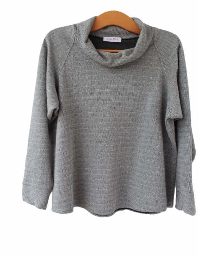 Golf w jodełkę sweter vintage Anna Povo L