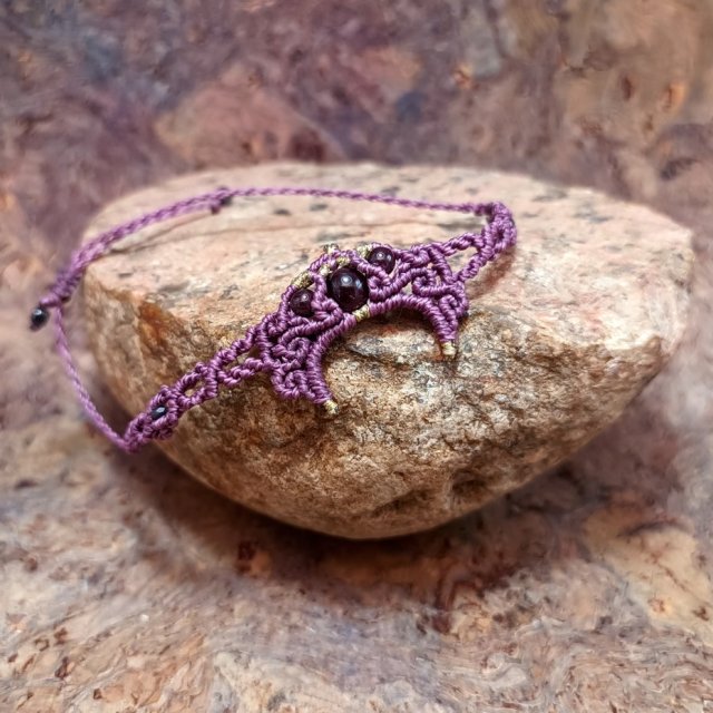 KLUCZYK Larvikit Labradoryt makrama bransoletka pleciona turkusowo srebrna