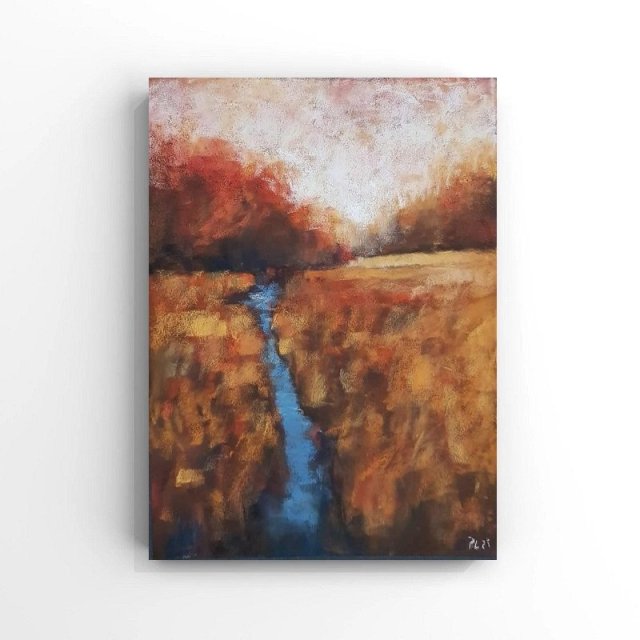 Pejzaż- praca wykonana pastelami