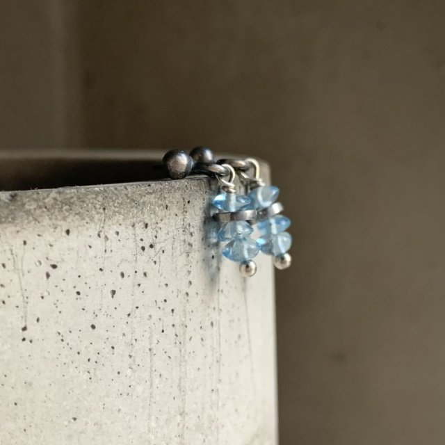 Kolczyki srebrne Blue Topaz