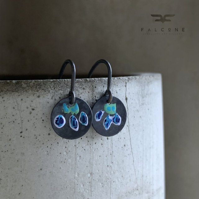 Kolczyki Polne Kwiaty - Z Niebieskimi Płatkami