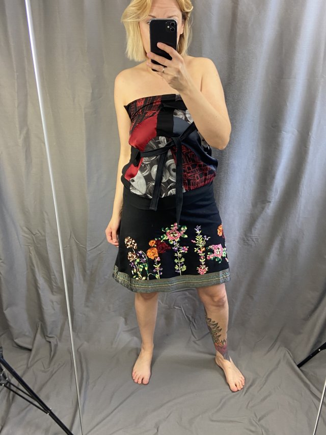 desigual haftowana spódnica