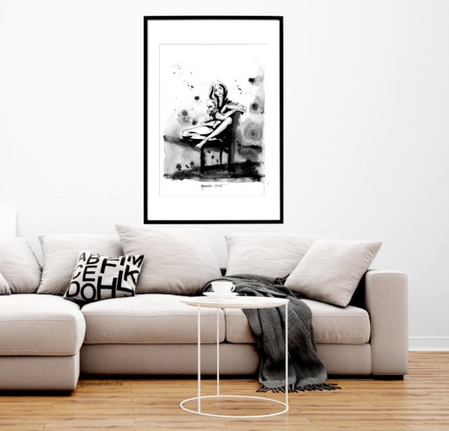 emotion 3, 70x50cm, PLAKAT z autorskiej akwareli