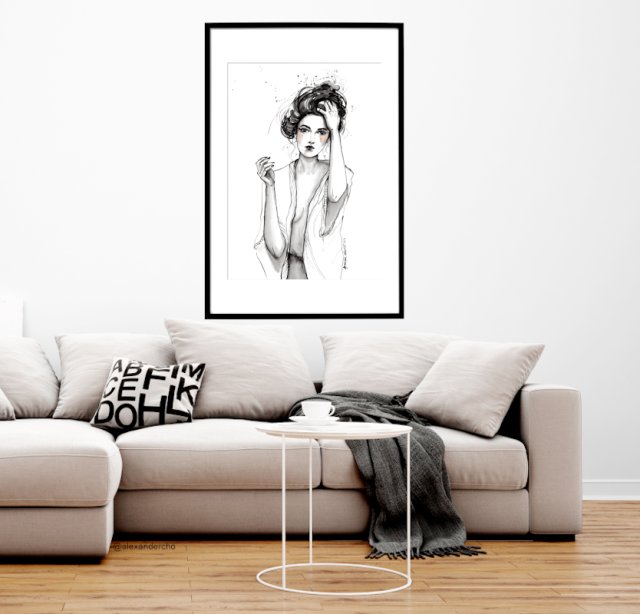morning, 70x50cm, PLAKAT z autorskiej akwareli