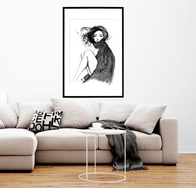 november, 70x50cm, PLAKAT z autorskiej akwareli