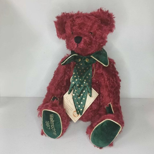 Miś kolekcjonerski Hermann Christmas Bear 1997 moher vintage