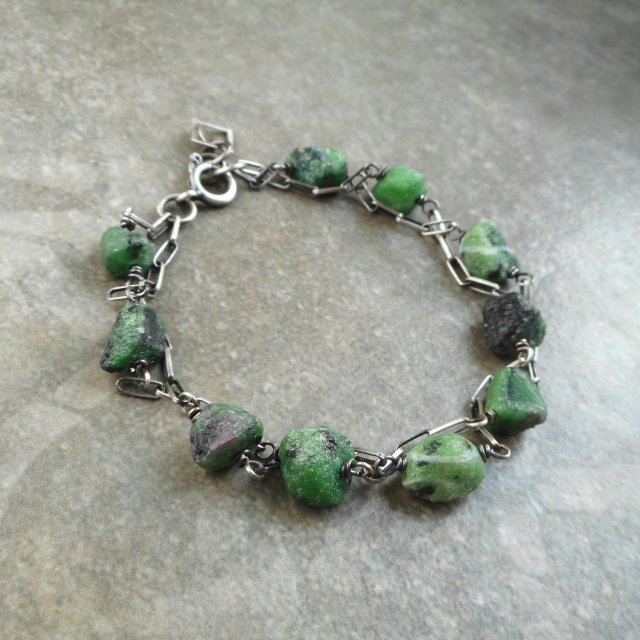 surowe zoisyty bransoletka