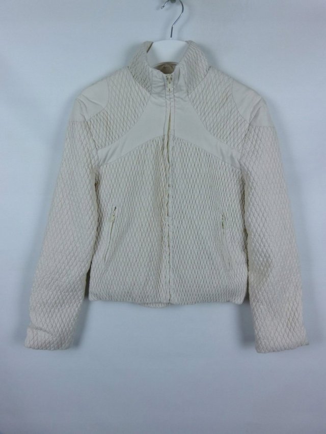 New Look lekka cienka pikowana kurtka ecru / M