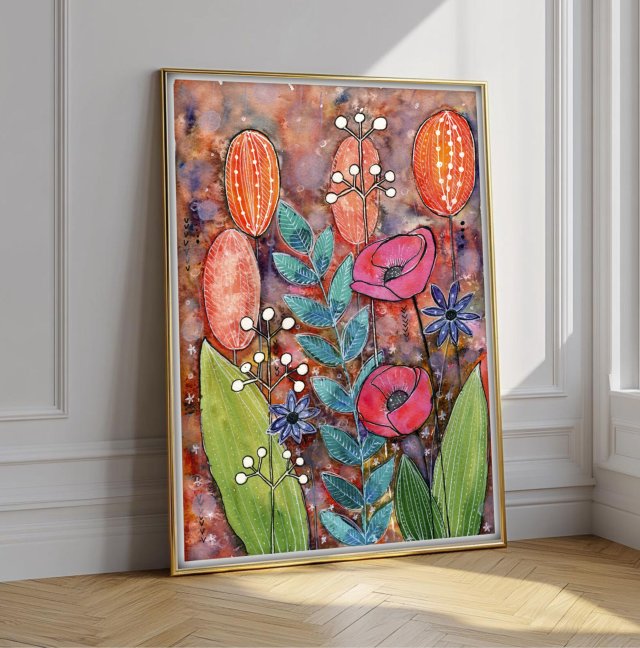 Kwiaty 50x70