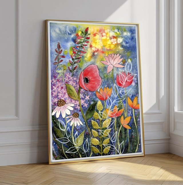 Kwiaty 50x70