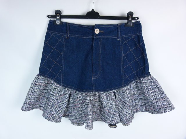 River Island spódnica jeans z falbaną 12 / 38