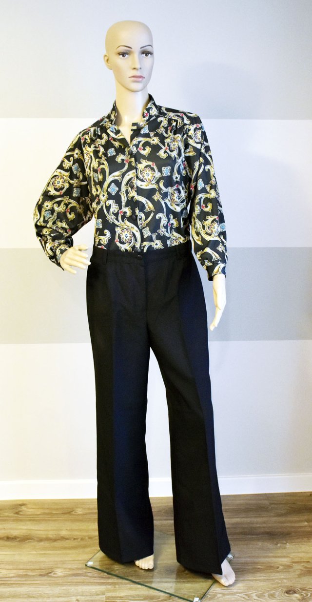 Bluzka damska w barokowy wzór – elegancja i charakter, rozmiar 40–42