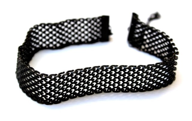 METALOWY naszyjnik choker obroża A926