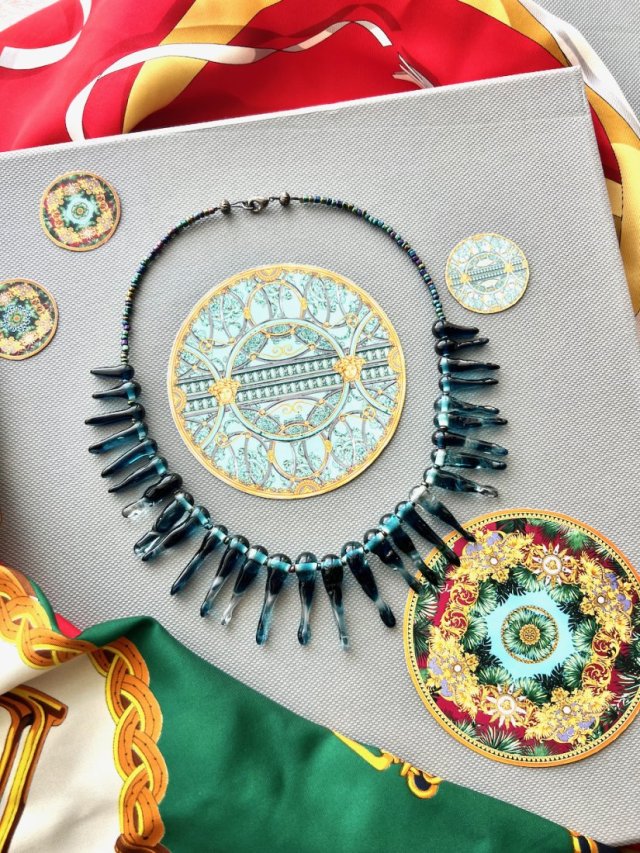 Italian Gallery Jewelry ❤ Ice Glass ❤ Wspaniały Włoski Naszyjnik ❤