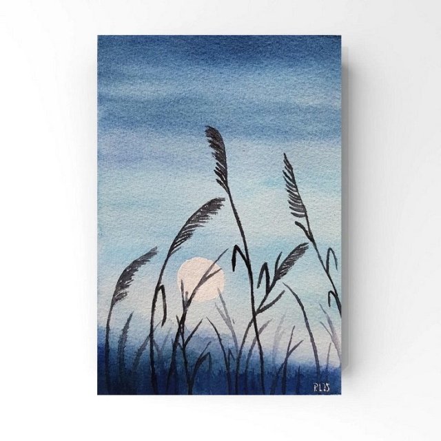 Pejzaż 78 - obraz akwarela