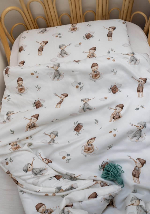 Komplet pościeli do łóżeczka bambusowa kołdra poduszka