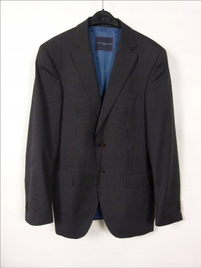 Tommy Hilfiger wełniana marynarka w paski wełna GR 94 / M