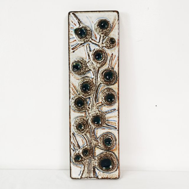 Ścienna płaskorzeźba ceramiczna, Soholm, proj. Noomi Backhausen, Dania, lata 70.