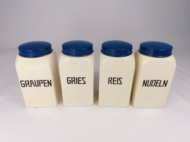 Zestaw ceramicznych pojemników, vintage