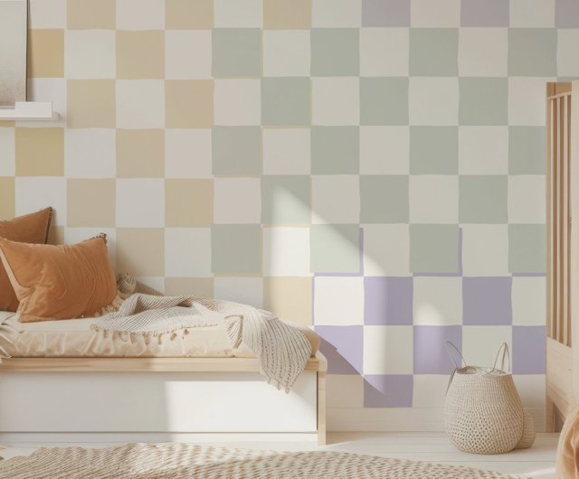 Tapeta dla dzieci Szachownica "Colorful Chess"