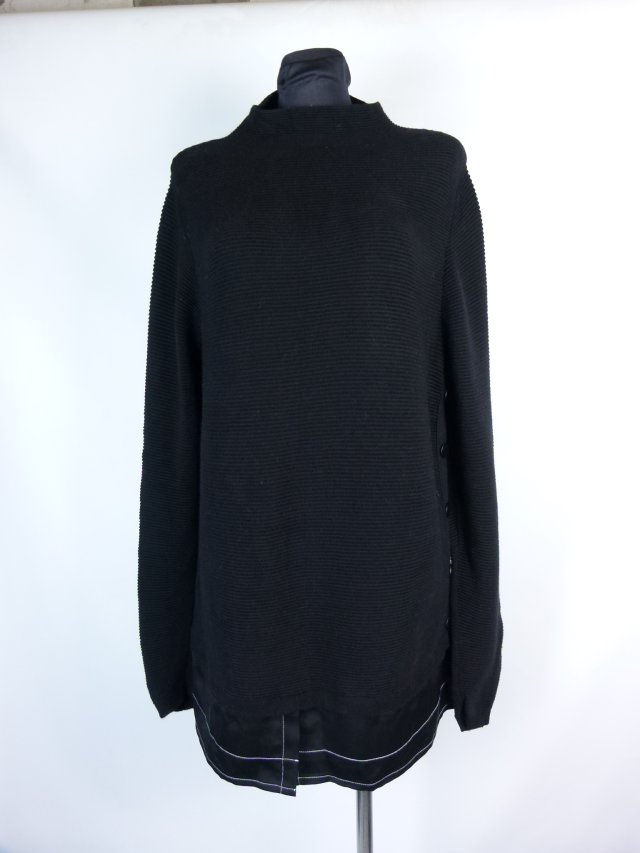 Mint Velvet czarny sweter z koszulowymi wykończeniami 16 / 44