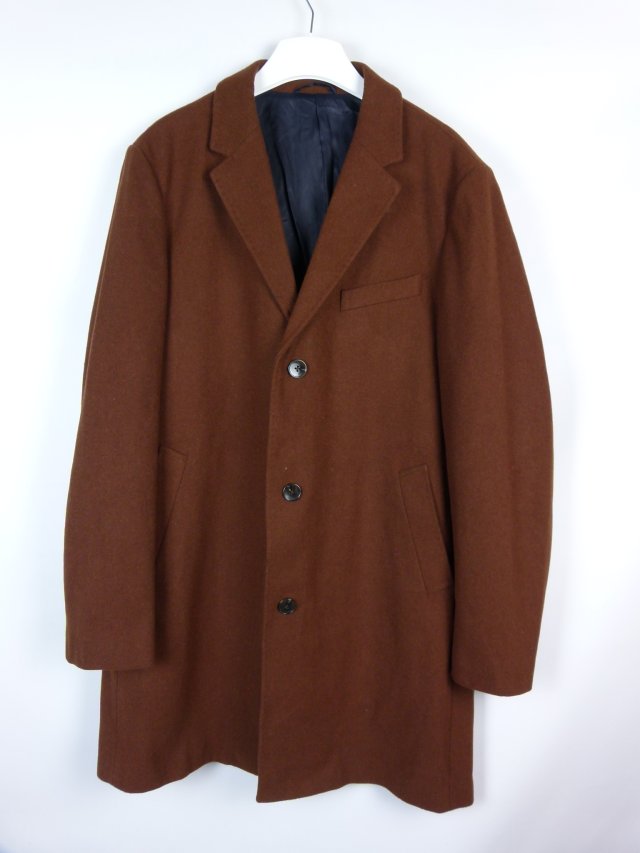 John Lewis męski flauszowy płaszcz wełna / 46R - XXL