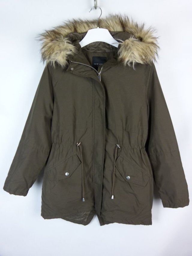New Look lekko ocieplana kurtka parka khaki 12 / 40