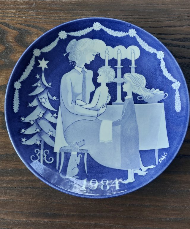 Vintage Stig Lindberg Szwecja talerz świąteczny kolekcjonerski