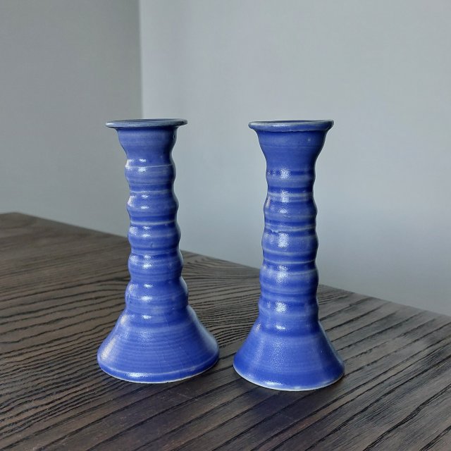 Skandynawskie świeczniki  ceramiczne 2szt retro styl