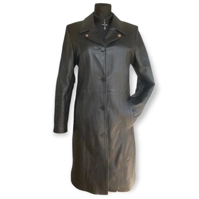 Skórzany płaszcz rozmiar M