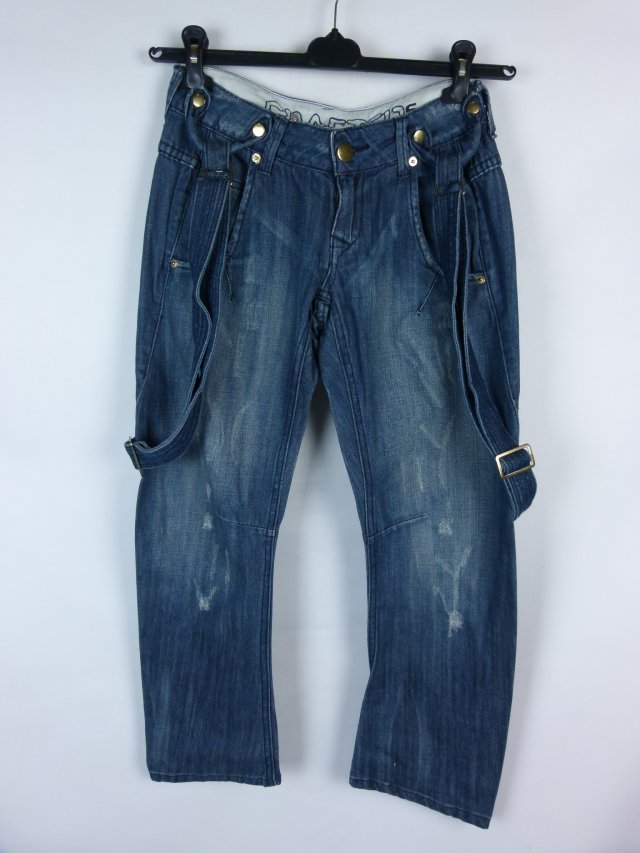 Crafted spodnie vintage na szelkach / XS