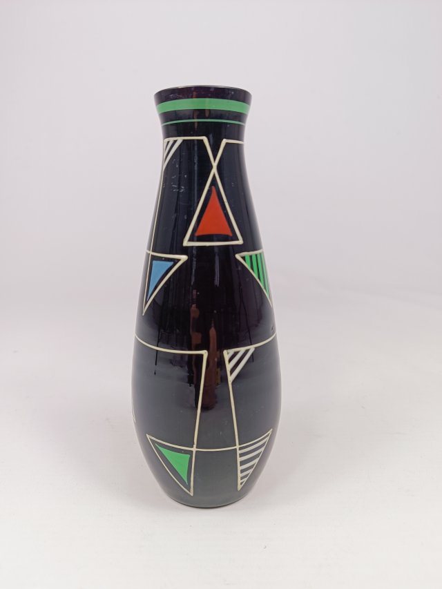 Szklany wazon VEB Kunstglas Wasungen, lata 60.