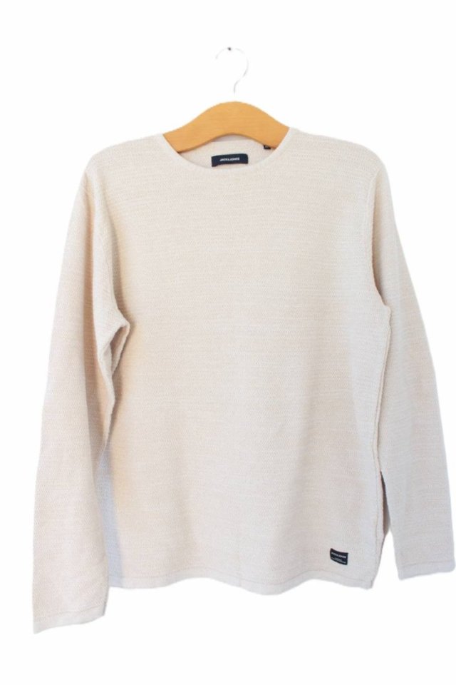 Sweter vintage bawełna Jack&Jones beżowy