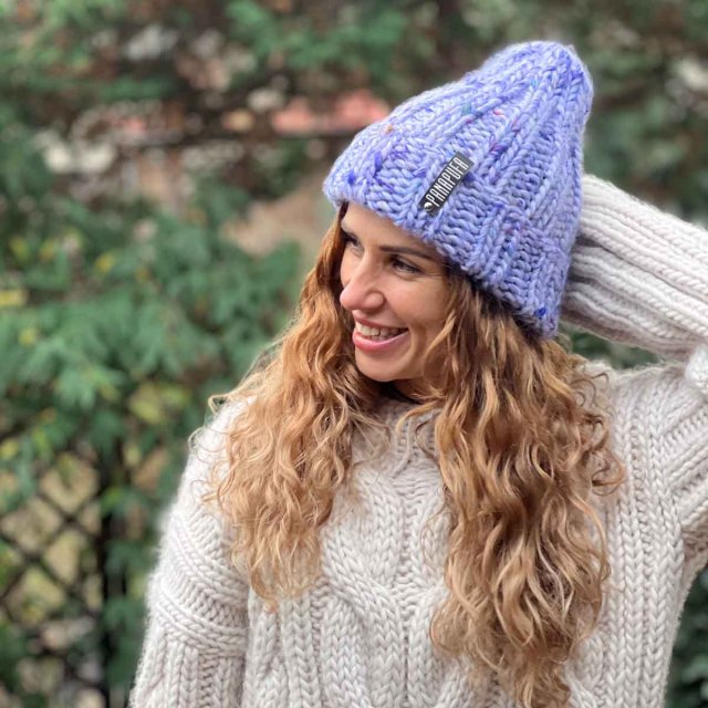 JEDWAB MERINO czapka w grubym splocie CHUNKY