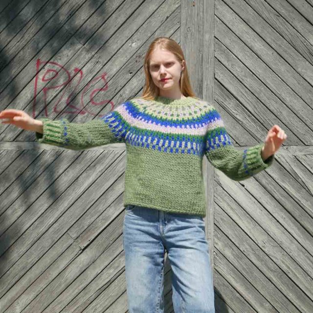 Sweter islandzki damski, 100% welna merynosa
