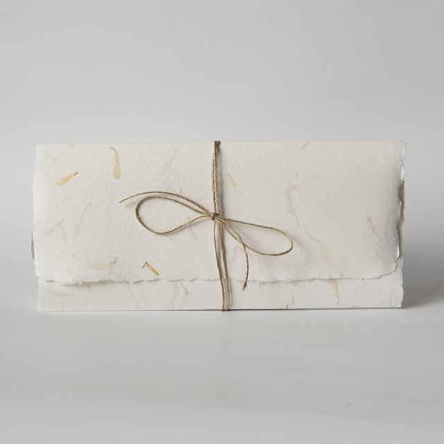 Naturalna kartka ślubna minimalistyczna papier czerpany
