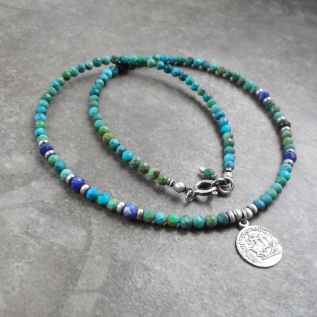 turkusowy naszyjnik srebro 925