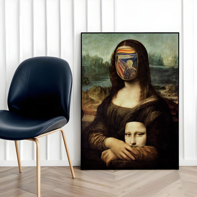 Plakat Krzyk Mony Mona Lisa - format 50x70 cm