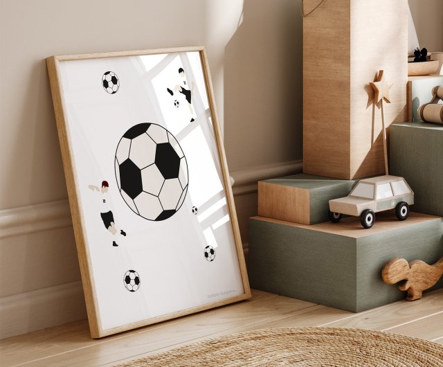 PLAKAT dla dzieci Piłka nożna-White Soccer
